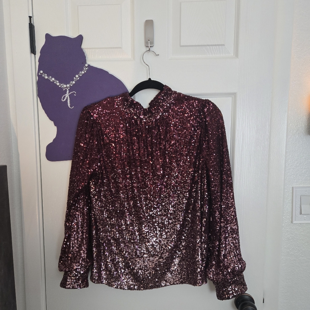 Pink Ombre Sparkle Top